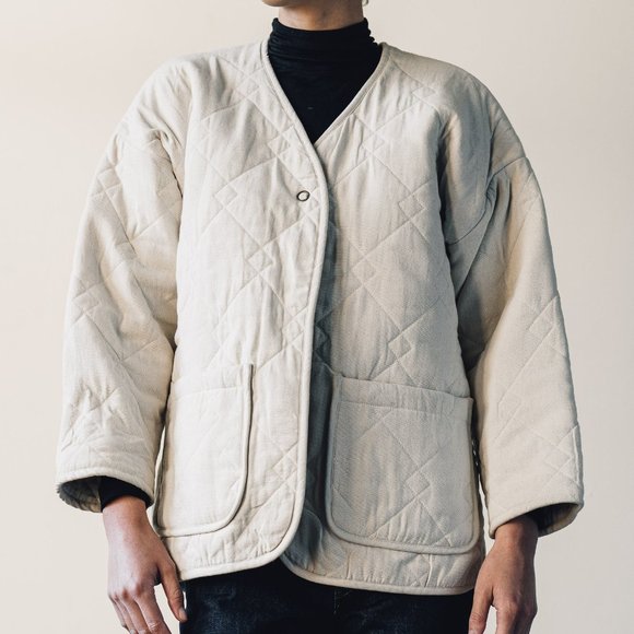 Micaela Greg Diamond Quilted Jacket Cream - Picture 1 of 4
